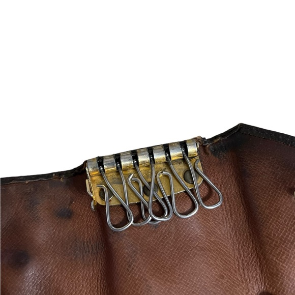 Vintage Authentic Louis Vuitton Monogram Leather Key Holder Keychain Wallet - Picture 9 of 11